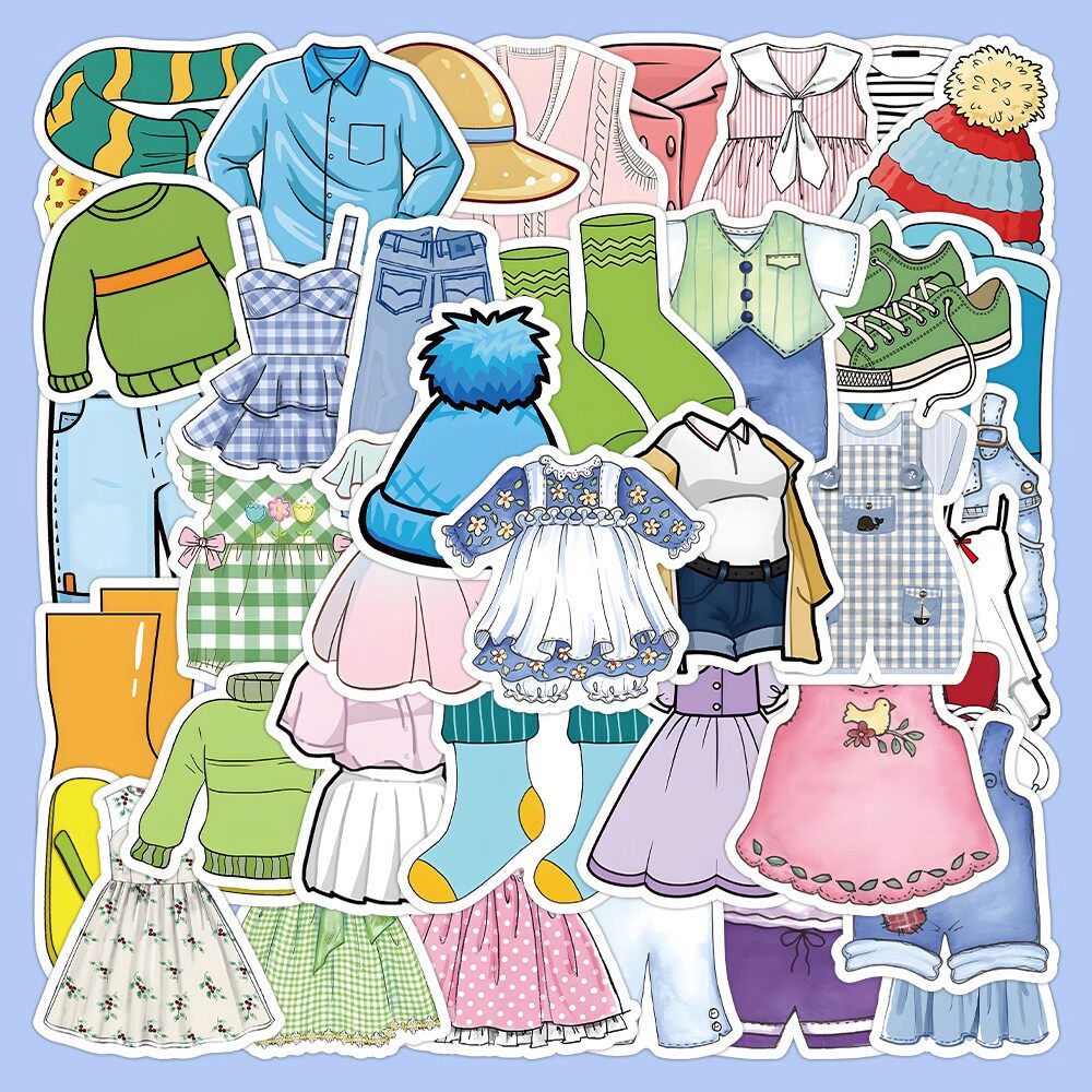 卡通彩绘服饰贴纸怀旧简约儿童衣服贴画创意涂鸦防水贴画不留胶,文具电教/文化用品/商务用品,贴纸/立体贴纸,淘宝优惠券,粉丝福利购,淘宝优惠卷