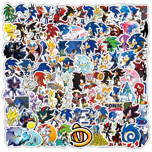 206张Sonic刺猬索尼克贴纸超音鼠纳克斯夏特装饰手机壳水杯防水贴