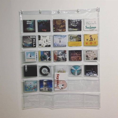 定制格3格CD盒透明收纳挂袋儿童识字卡片袋面视资料展示袋