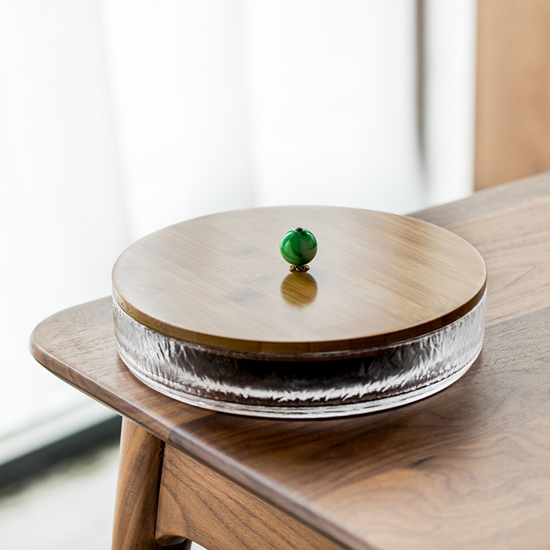 草木祠玻璃茶饼收纳盒普洱茶盒多层茶饼架黑白茶收纳柜茶叶罐茶具