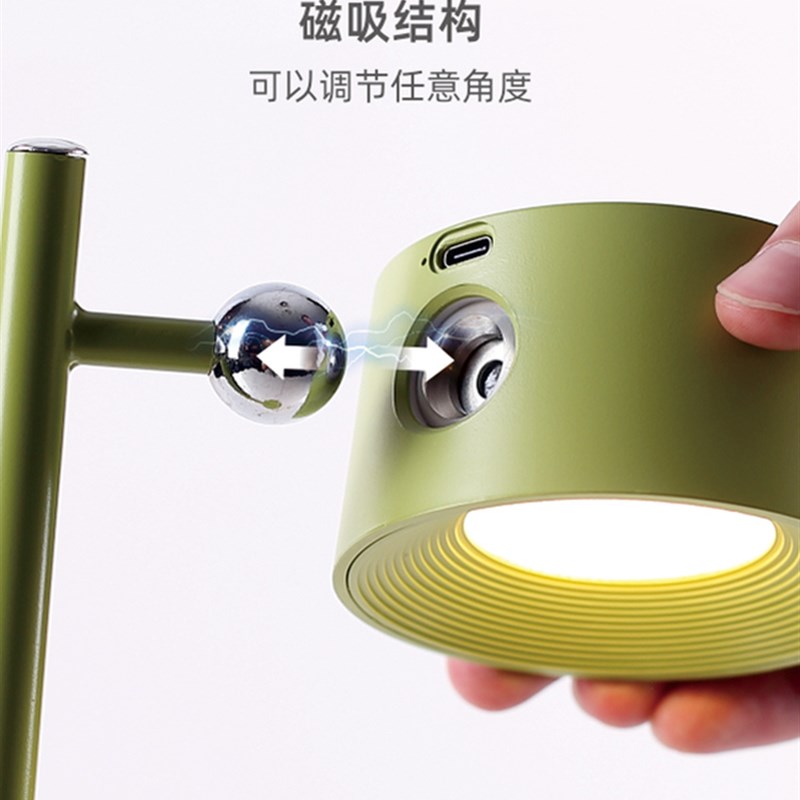 汤姆逊多功能磁力免打孔壁挂式学生宿舍床头台灯书桌学习充电台灯