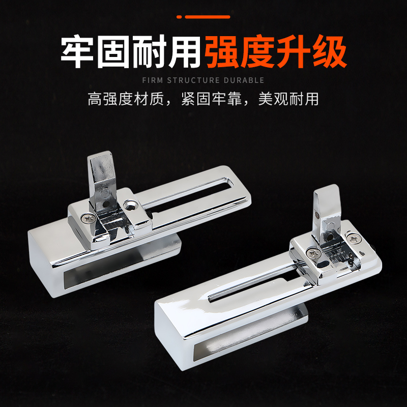 免打孔浴室玻璃门锁推拉门厕所卫生间玻璃锁淋浴房隔断门锁哑黑色