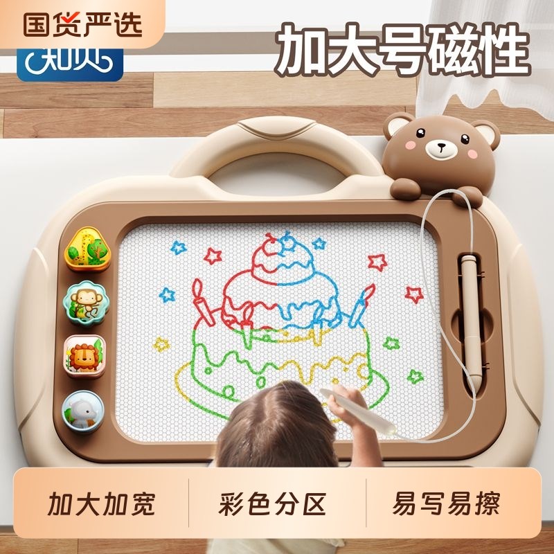 儿童画 划板家用婴幼儿磁性力写字板可擦宝宝1一2岁涂鸦画 划画