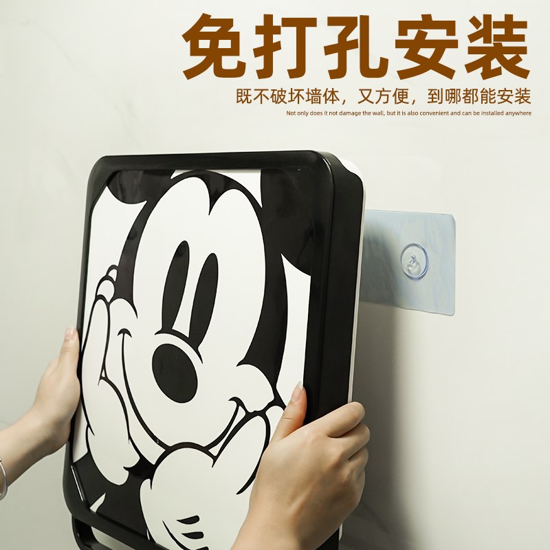 新款磁吸壁画收纳箱折叠柜置物架折叠洗澡小壁柜壁画厕所防水挂画