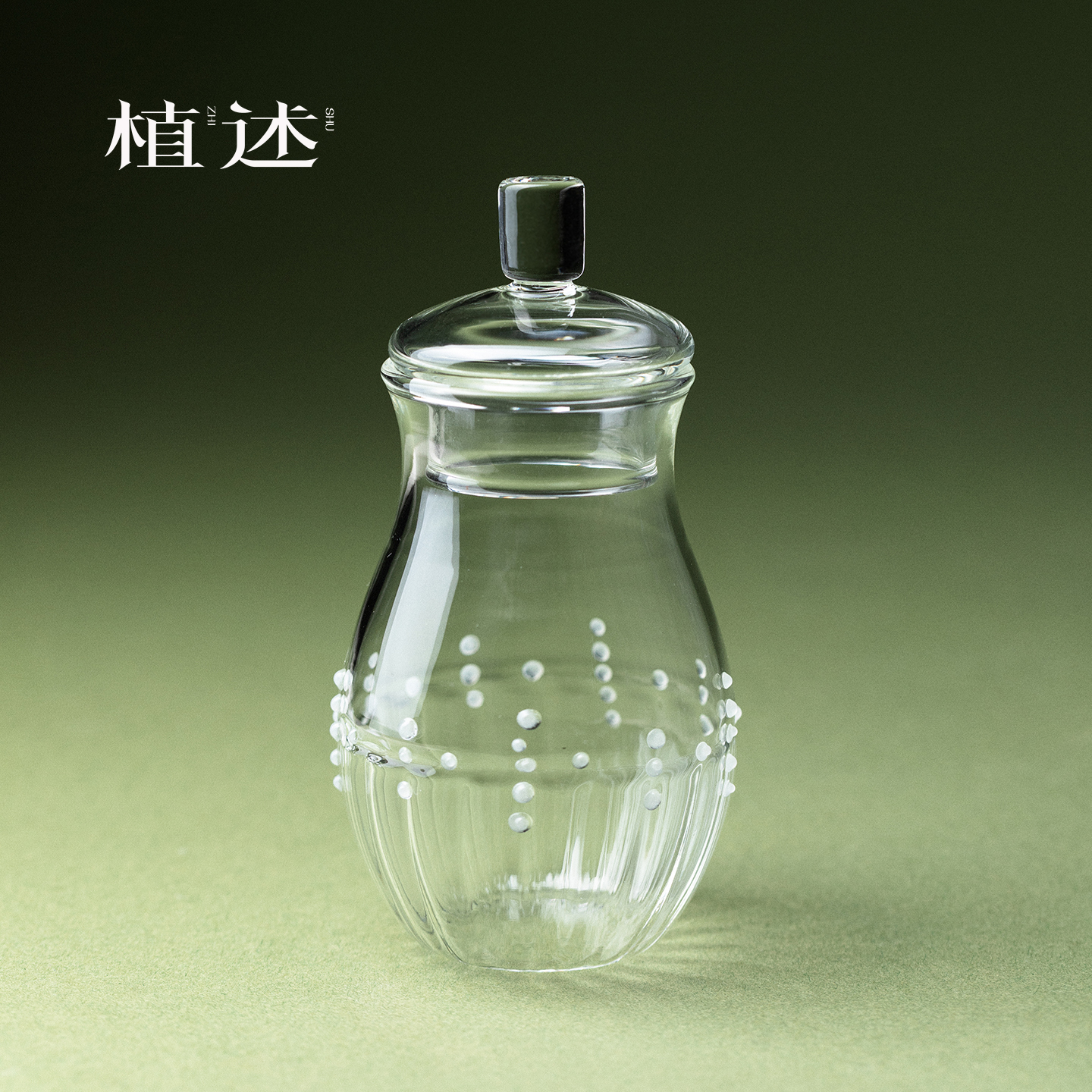 植述 朝露耐热玻璃迷你茶叶罐高硼硅醒茶罐储存罐茶仓小号密封罐