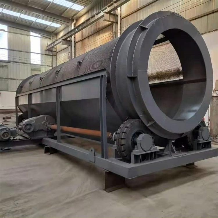 多层编织网滚筒筛砂机圆形密闭筛分机环保收尘高产筛分神器