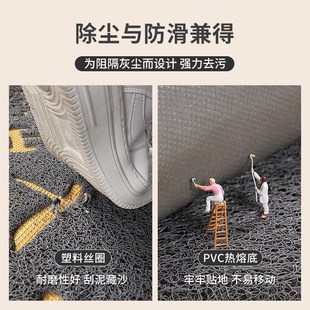 大门口入户门地垫家用进门玄关塑料丝圈脚垫出入平安欢迎光临门垫