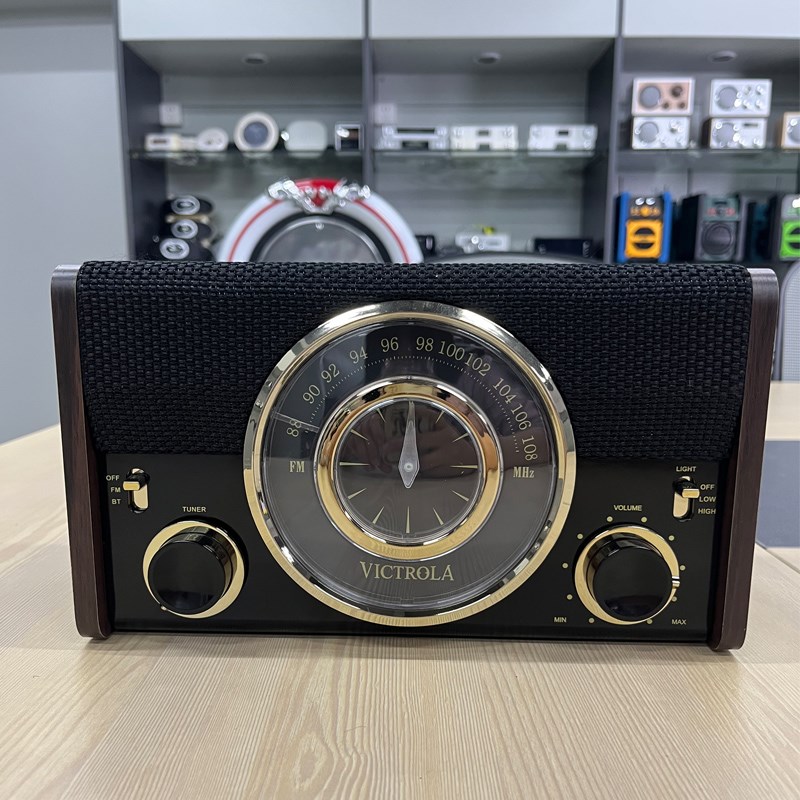 Victrola复古木质蓝牙音箱FM收音机一体音响家用台式 支持团购
