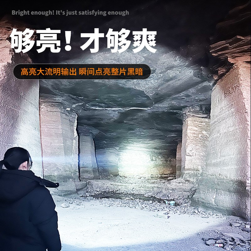 头灯强光头戴式充电超亮钓鱼超长续航手电筒矿灯感应led夜钓