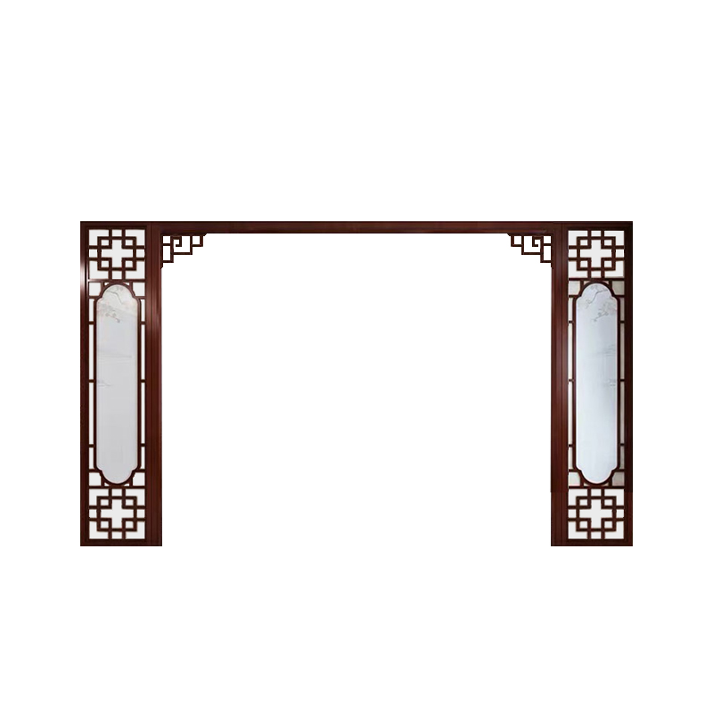 东阳木雕中式花格电视背景墙客厅镂空吊顶实木雕花隔断仿古门窗