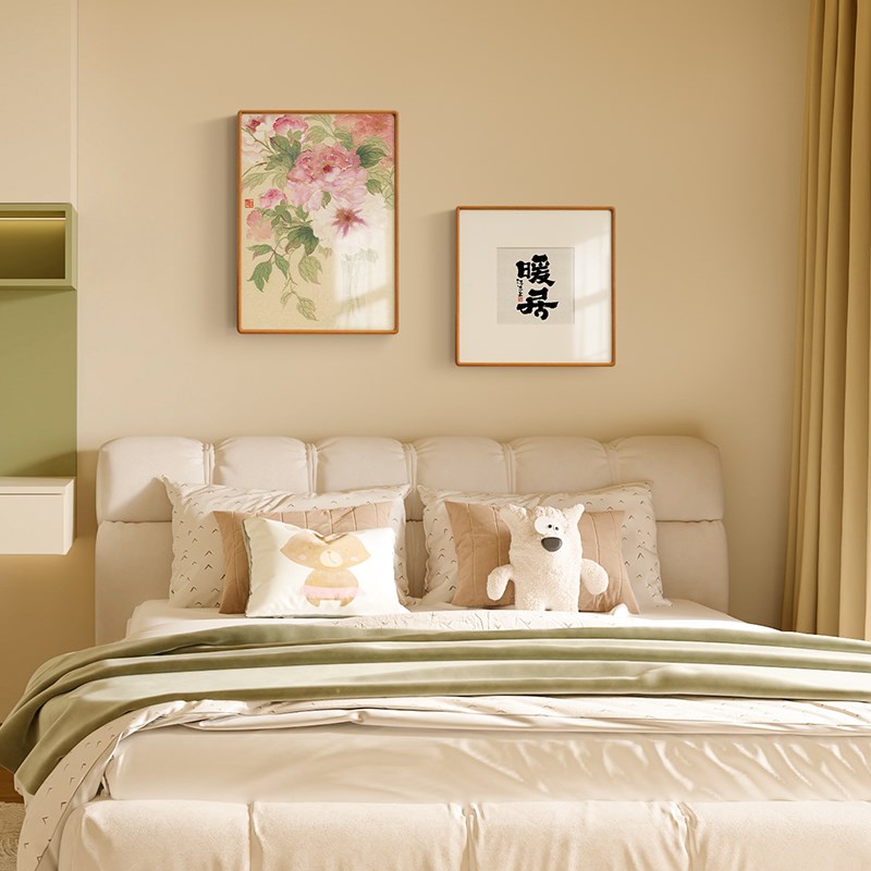 冰青x牡丹富贵百合花篮实木装饰画客厅餐厅卧室茶室书房装饰画图片