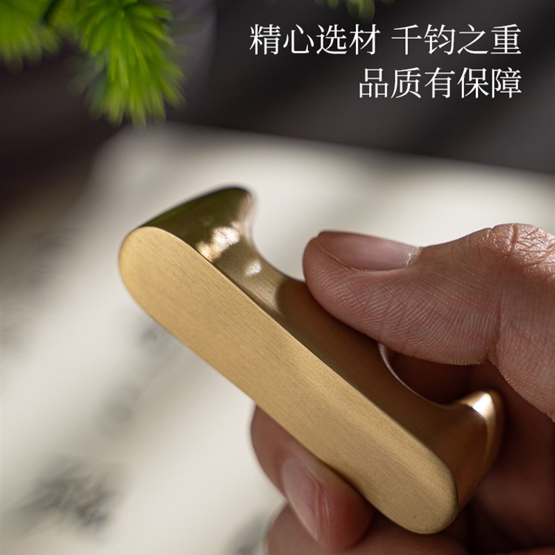 黄铜毛笔架笔搁山峰形笔山书法用具笔挂创意笔架摆件笔托毛笔台