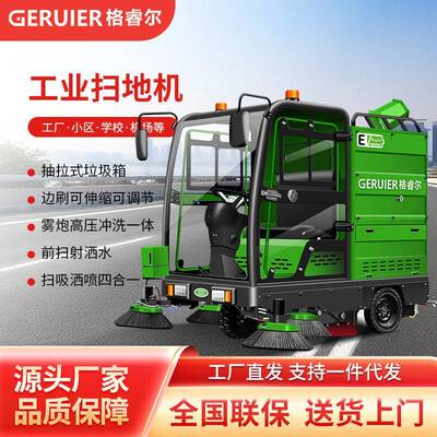 格睿尔（GERUIER）全封闭驾驶式扫地车压雾炮工业清扫车GRE-S5