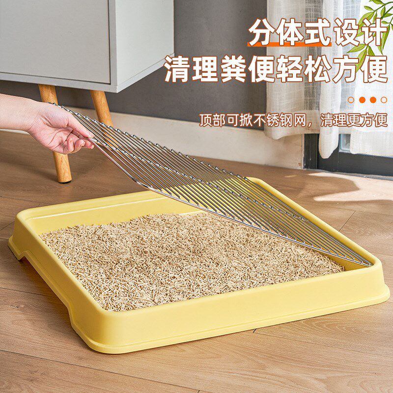 不锈钢狗厕所小型犬尿盆大小便专用比熊泰迪博美柯基小狗拉屎便盆