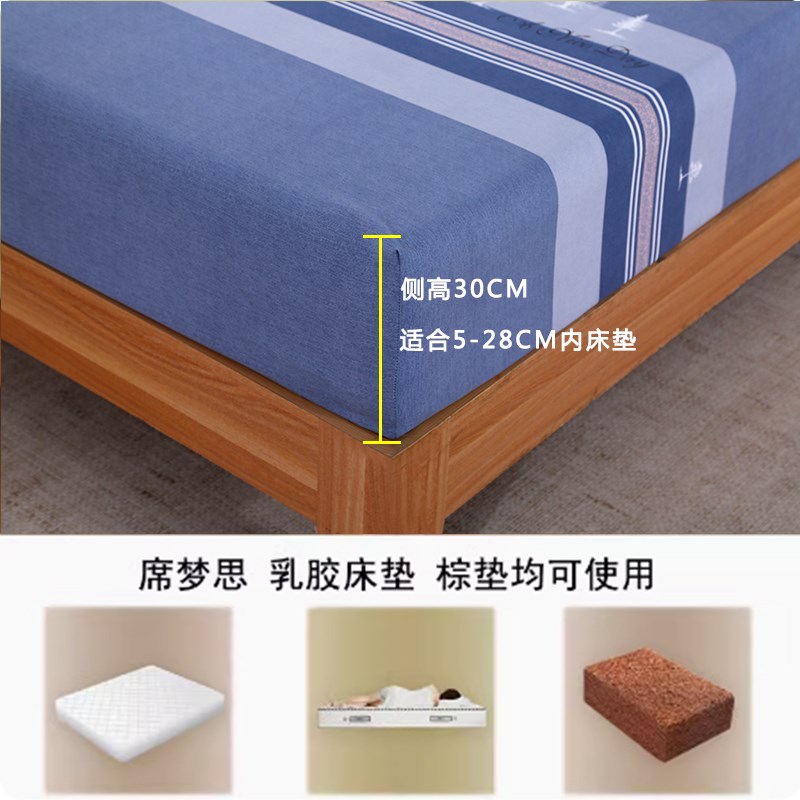 纯棉床笠单件2024新款席梦思床垫保护罩防滑床单全棉防尘罩床垫套