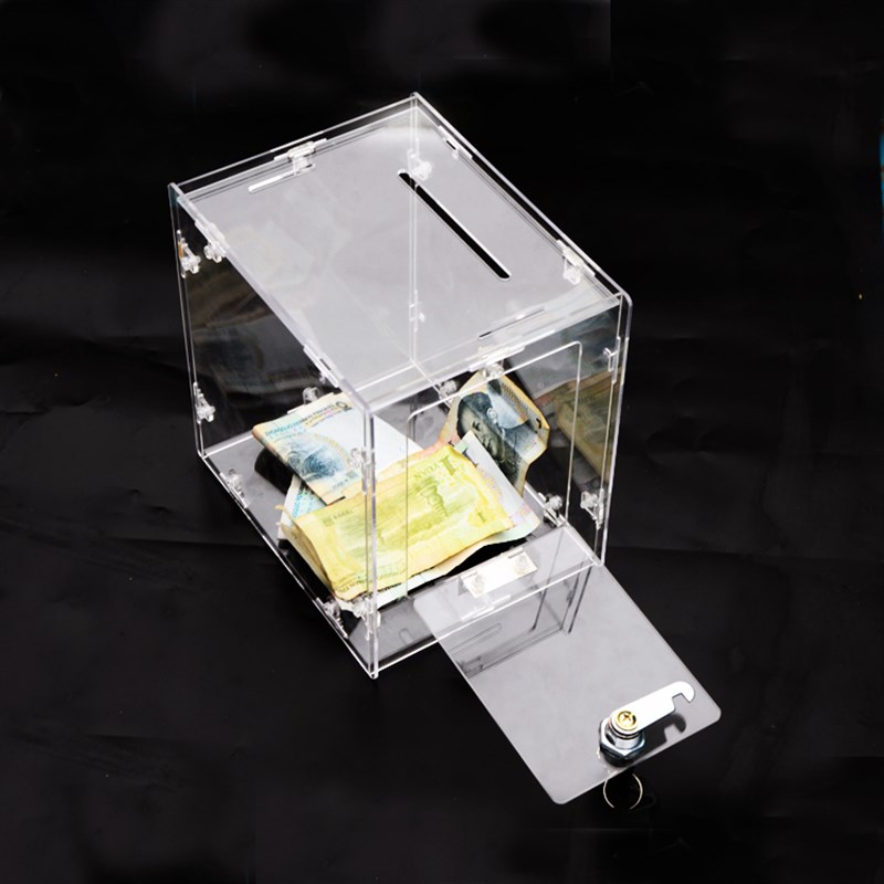 乐捐箱透明亚克力捐款箱罚款箱爱心箱名片盒意见箱透明房卡回收箱
