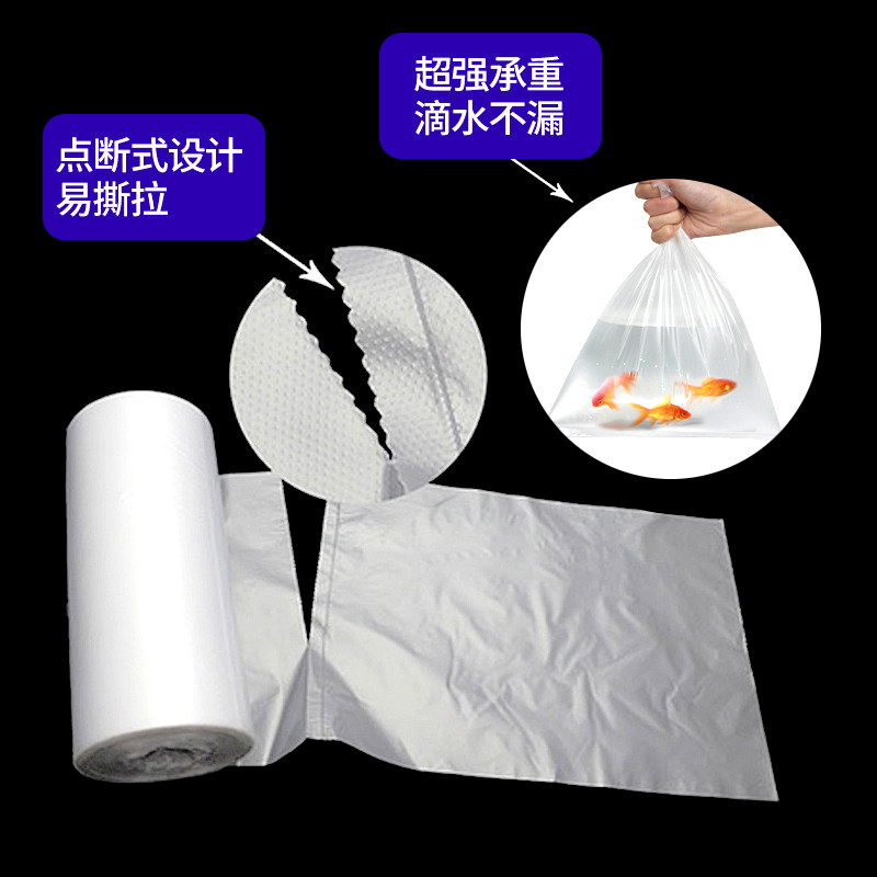 加厚200只保鲜袋家用经济装中号食品袋塑料手撕袋40*60超市连卷袋