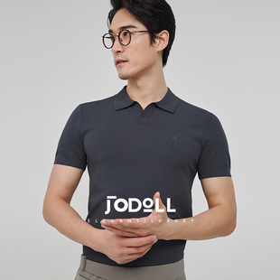 T恤上衣 JODOLL乔顿商务舒适针织polo衫 男士 夏季 百搭休闲翻领短袖