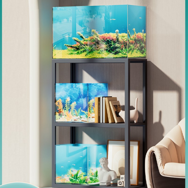 鱼缸架子组缸多层承重强钢结构系统缸金属鱼龟多层底柜定做鱼缸架