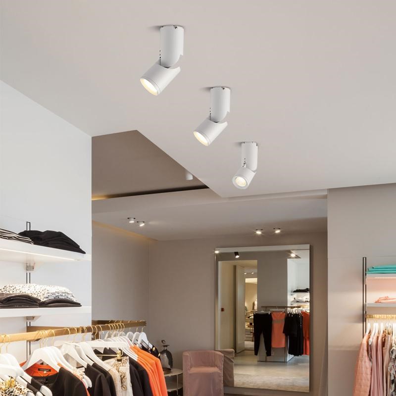 led明装折叠射灯家用酒店展厅背景墙吸顶玄关免开孔智能天花筒灯