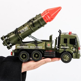 箭童益智声光火儿k导弹车军事卡车男孩宝宝具玩模型3-6岁惯性汽车