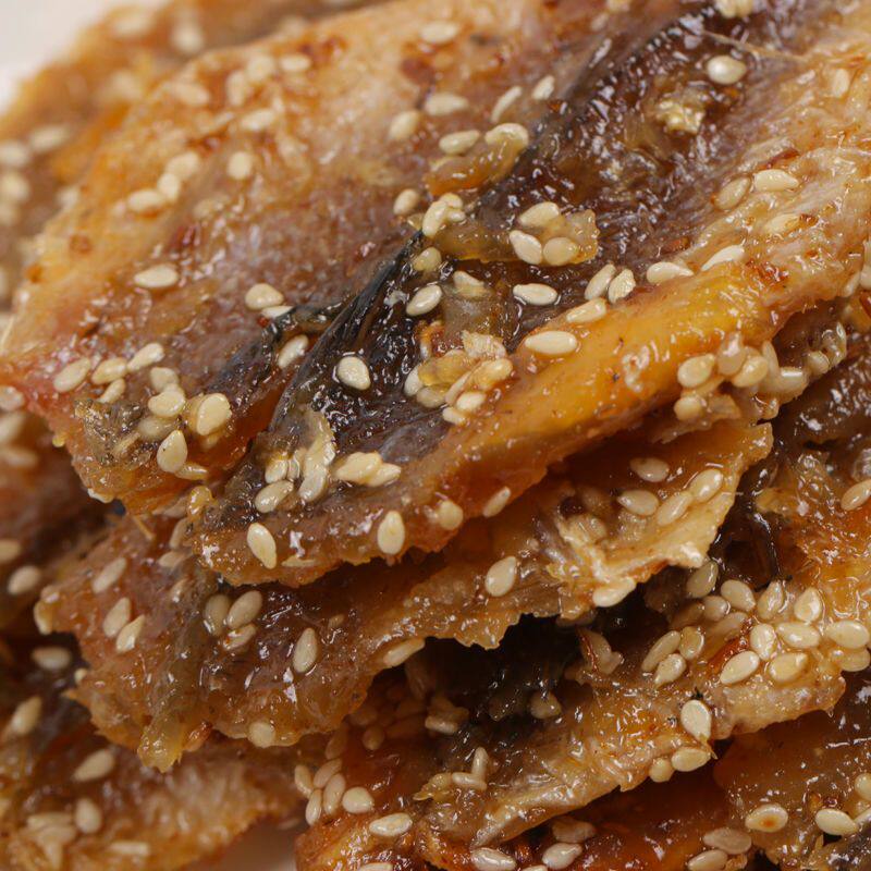 即食海味蜜汁黄花鱼干香辣小黄鱼干烤鱼片海鲜零食小吃