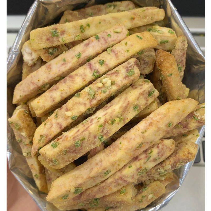 芋头条蟹黄味香葱咸蛋黄海苔味休闲小吃香芋条非油炸网红零食