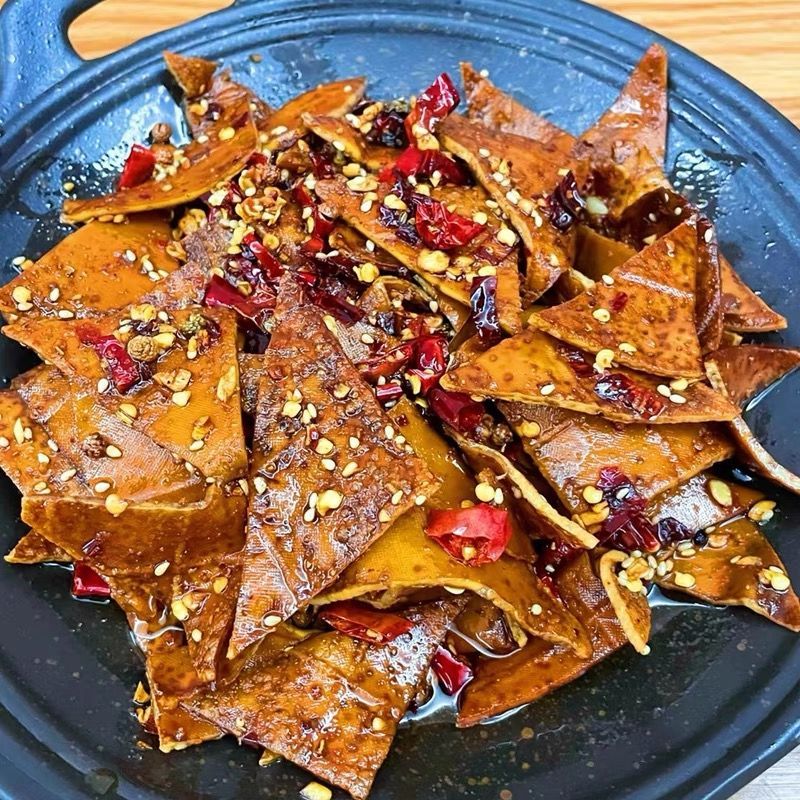 特产麻辣冷吃牛皮豆干正宗达县麻辣豆干三角豆腐干零食下酒菜