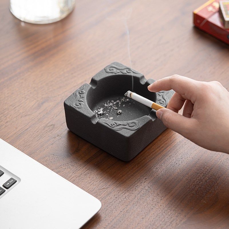 记今朝 粗陶复古创意陶瓷烟灰缸家用办公室茶桌酒店商用个性烟缸,家居饰品,装饰烟灰缸,淘宝优惠券,粉丝福利购,淘宝优惠卷