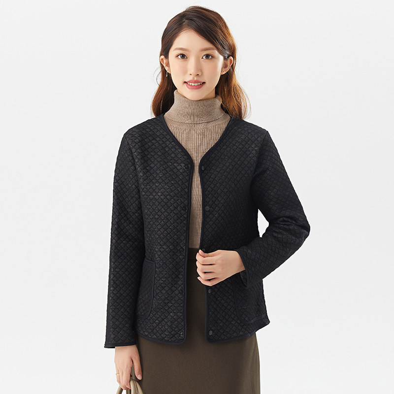 中老年保暖内衣上装三层夹棉春秋纯棉大码开衫双口袋女款长袖