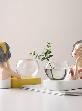 创意迷你水培桌面室内摆件鱼缸植物专用瓶无土绿植容器瓶装饰