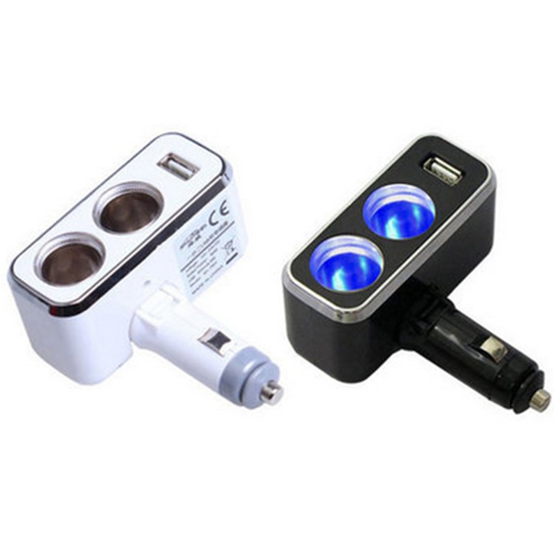 舜威汽车一分二车载点烟器车用一拖二点烟器插头多功能电源分配充