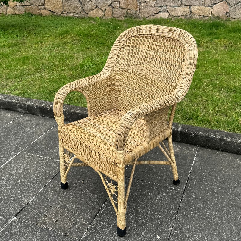 汉中藤编原生态天然青藤靠背椅家用阳台办公单人老式藤椅老人椅子