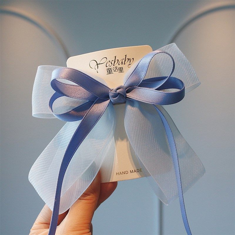 女童公主粉色飘带发卡百搭后脑勺头饰儿童仙美纱纱蝴蝶结发夹头饰,童装/婴儿装/亲子装,发饰,淘宝优惠券,粉丝福利购,淘宝优惠卷