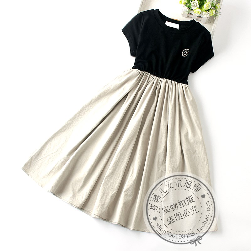 女童时尚连衣裙夏装薄款中大童女孩夏款韩国儿童洋气夏季公主裙子