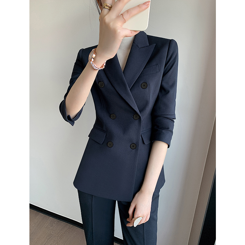 休闲西装外套女高级感上班服气质女神范工作服时尚小个子西服套装