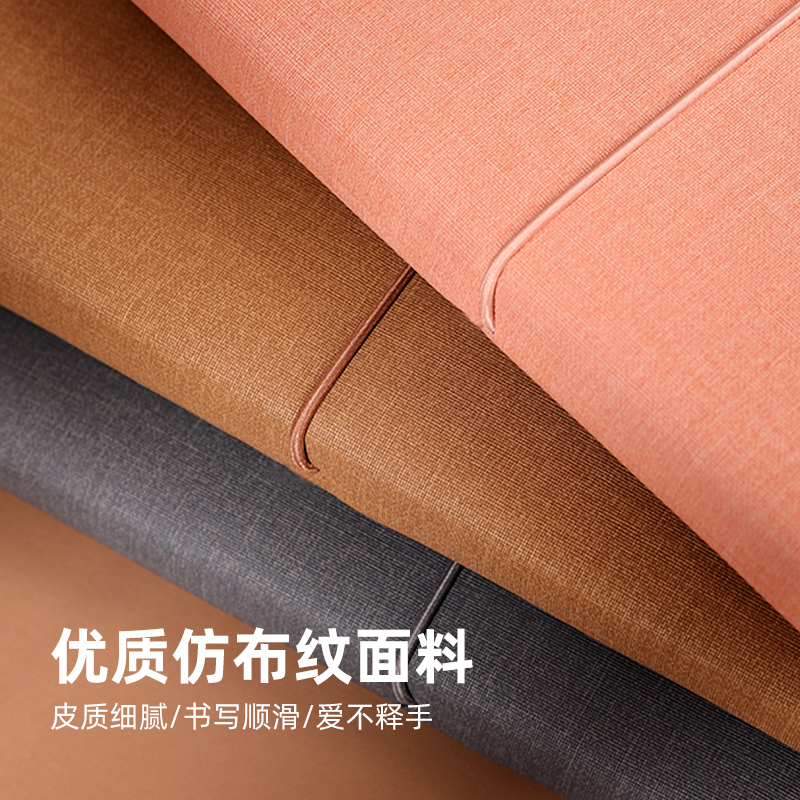 A5复古加厚笔记本子大学生圆扣绑带设计感工作记事本商务办公用会