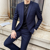 男韩款 男加大码 修身 小西装 销售 上衣外套伴郎商务职业正装 西服套装