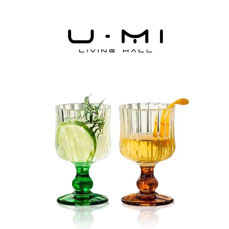 U Mi LIVING黛珠  杯具高颜值玻璃杯家用高脚红酒杯果汁香槟杯