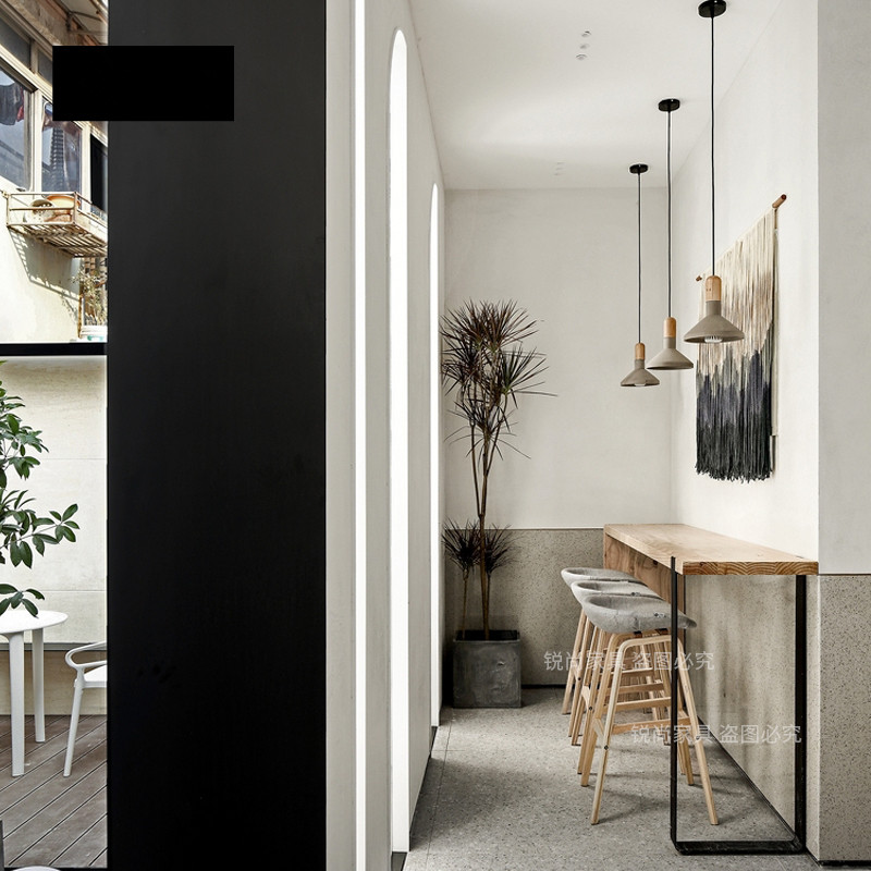 吧台桌实木桌椅组合商用酒吧台家用阳台靠墙高脚窄桌子长条小吧台