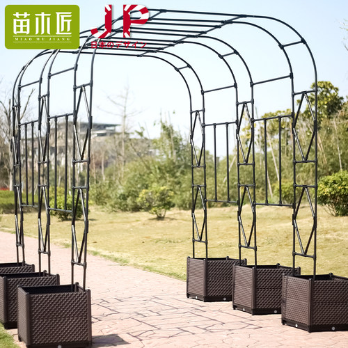 拱门花架爬藤架拱形攀爬架子种菜盆种植箱组合庭院花架攀爬葡萄架