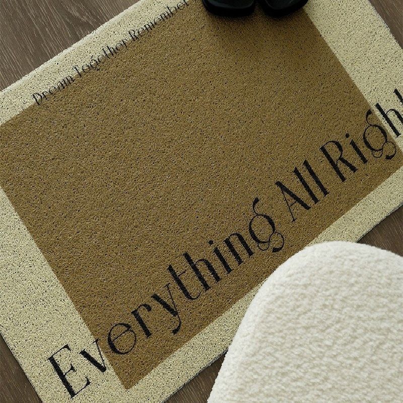 简约复古风入户丝圈地垫 进门口玄关除尘蹭土脚垫 可裁剪英文垫子,居家布艺,入户地垫,淘宝优惠券,粉丝福利购,淘宝优惠卷