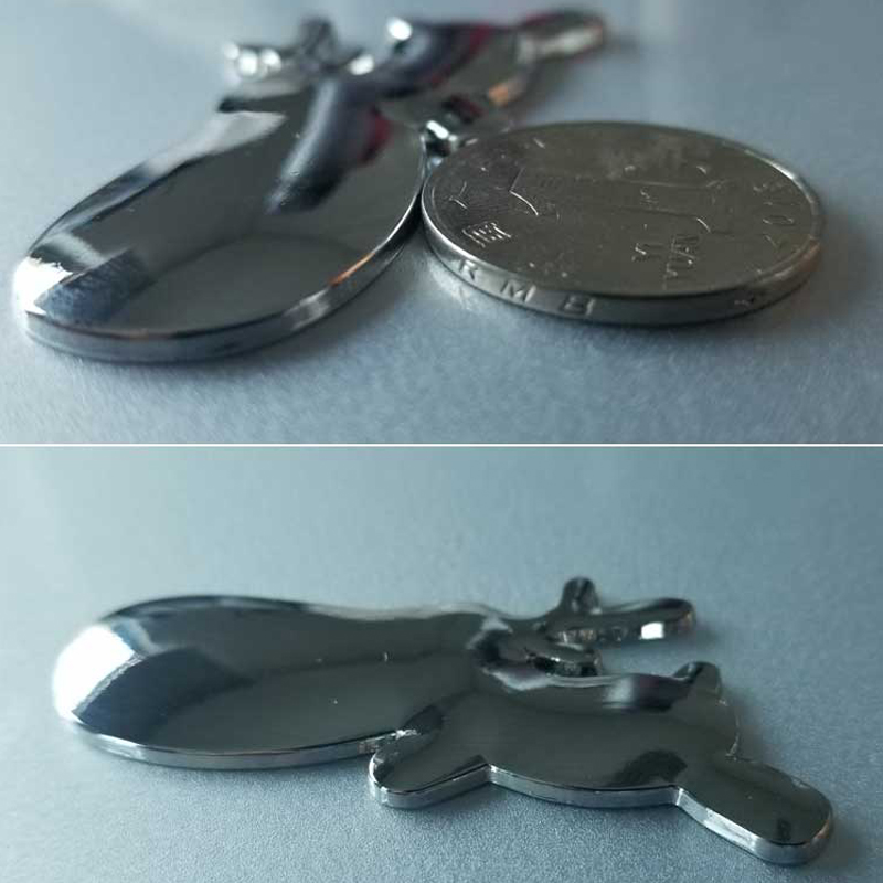 一鹿平安创意个性车贴划痕金属贴一路平安鹿3D立体贴汽车装饰贴纸