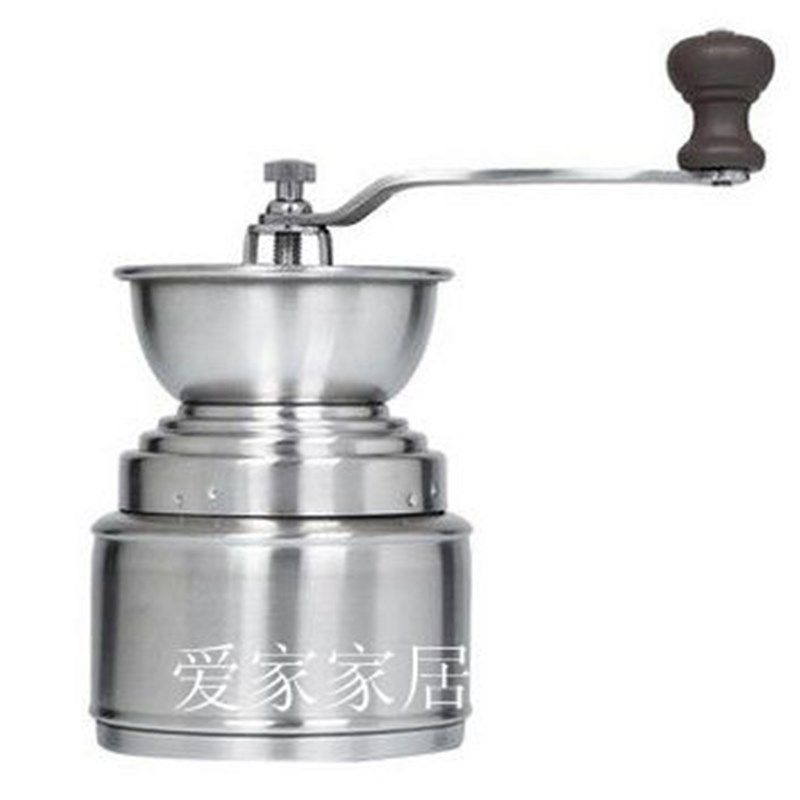 304不锈钢磨豆机手摇咖啡豆研磨机手动家用芝麻研磨器 磨米机小号