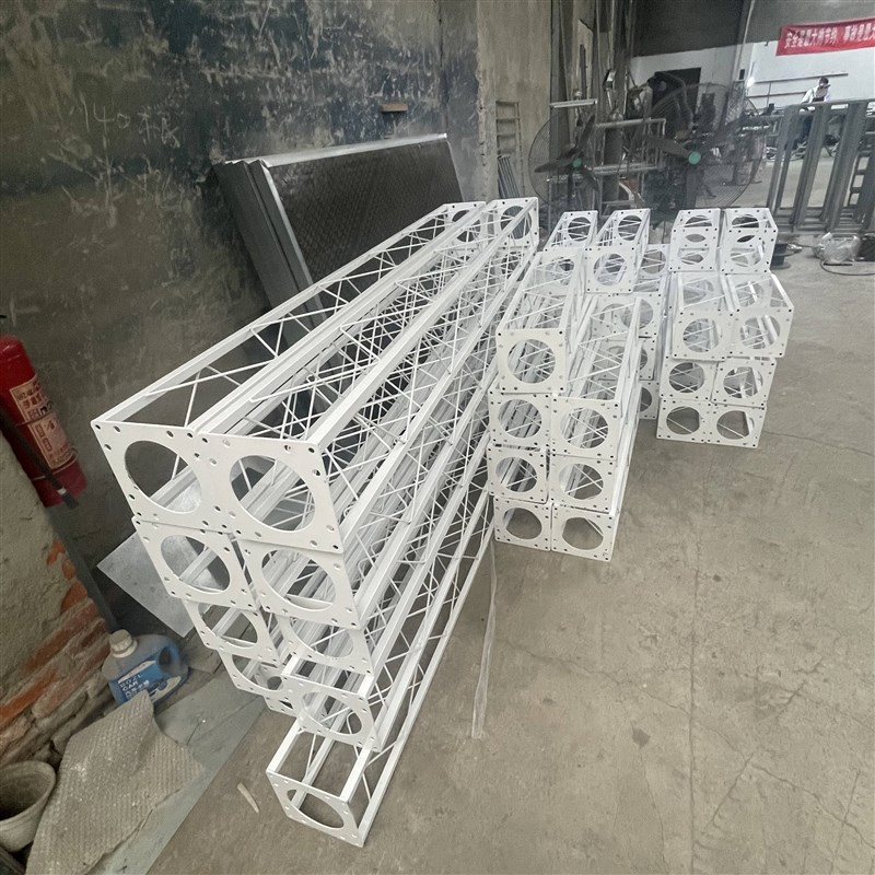 方管固定桁架白色烤漆桁架舞台背景架婚庆桁架广告架钢铁展架