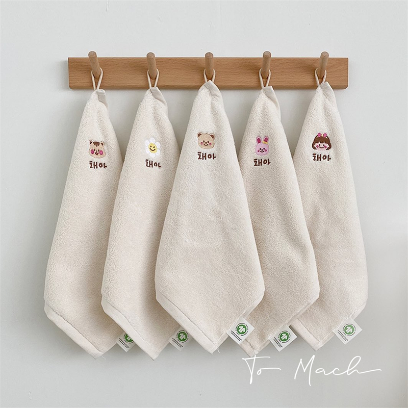 To Mach婴儿毛巾纯棉小孩吸水方巾幼儿园宝宝洗脸擦脸巾定制名字