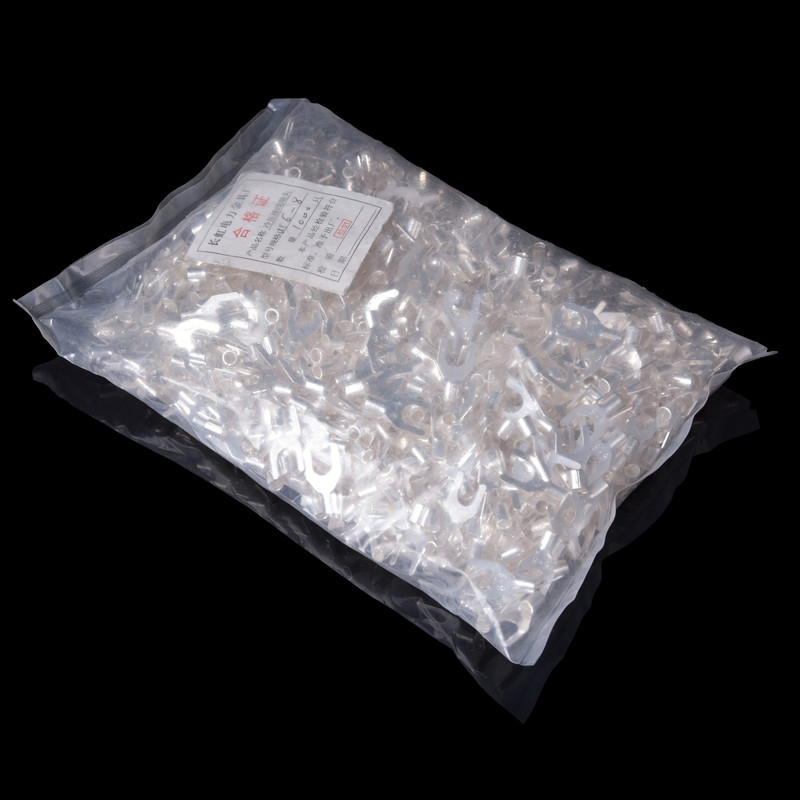 紫铜焊口 UT叉型裸端头UT6-8 Y型接线端子 U型铜端子 镀银 1000只