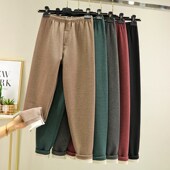 男士 自发热秋裤 加绒加厚纯棉打底裤 高腰修身 大码 双面绒德绒保暖裤