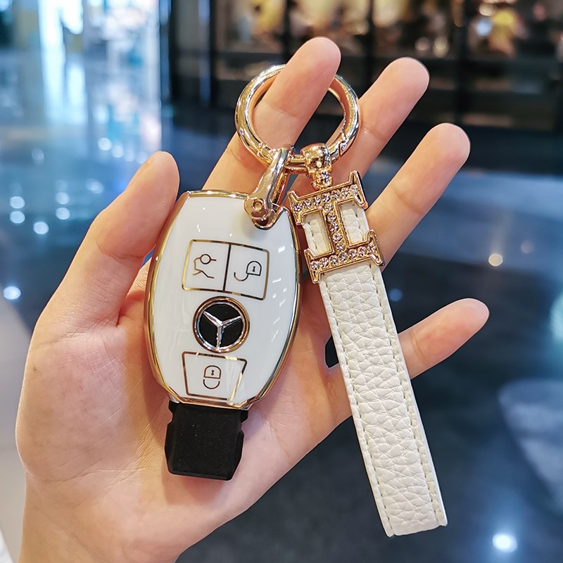 适用于奔驰钥匙套老款e300a级C级E级壳gle包A180L扣c200L女s级260