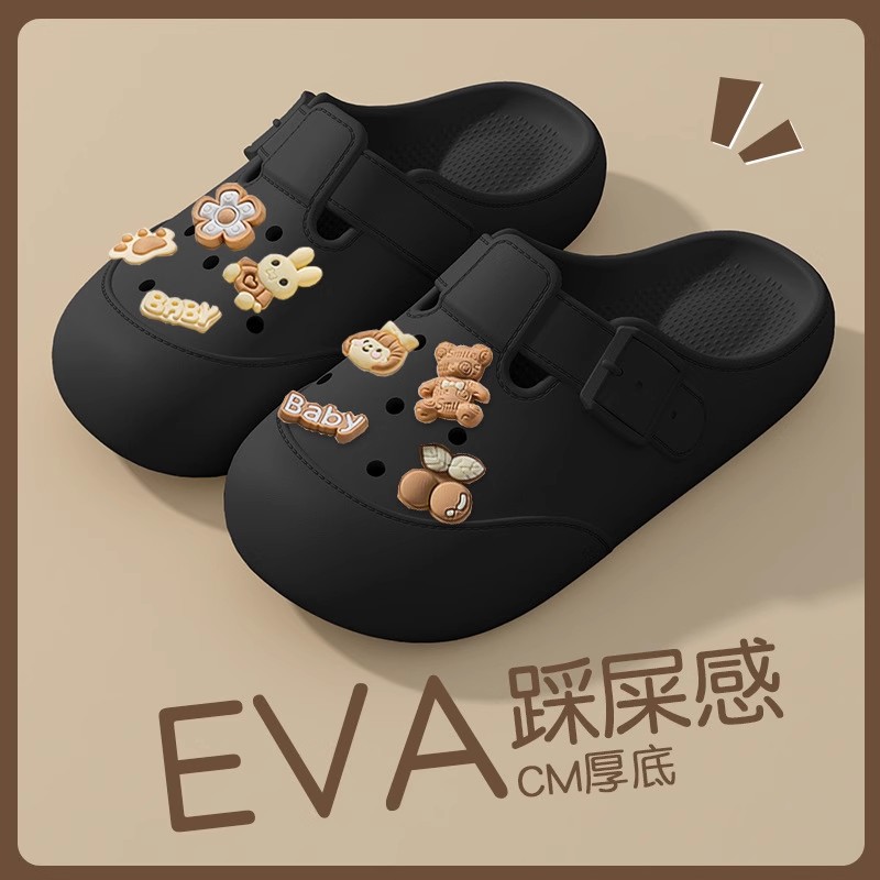 GIHO/杰豪洞洞鞋女款夏季外穿2025新款防滑防臭包头